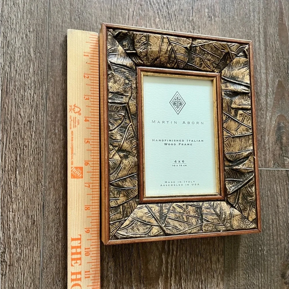 Martin Aborn Brown and Gold Wood Frame